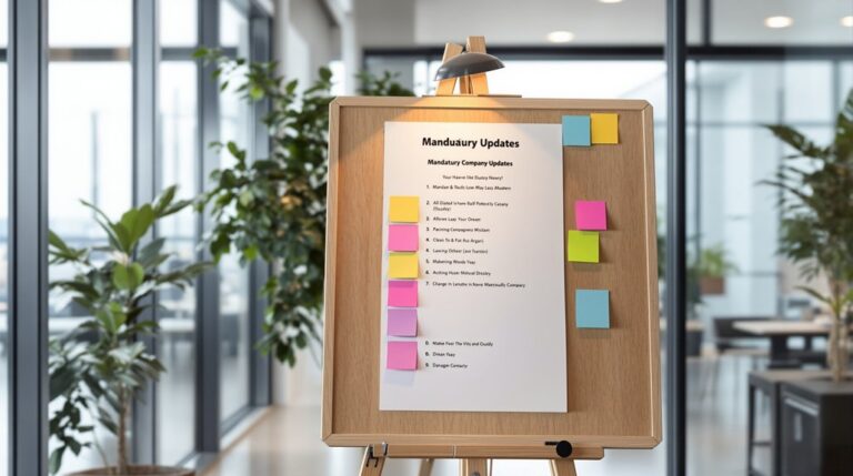 mises à jour obligatoires de l'affichage de l'entreprise