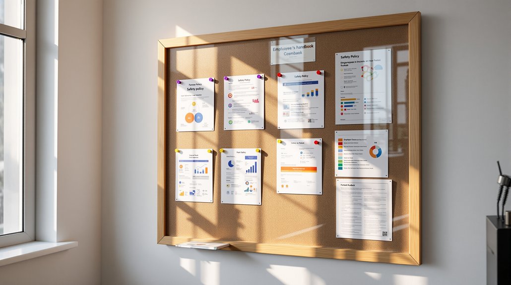 affichage de documents d'entreprise obligatoires