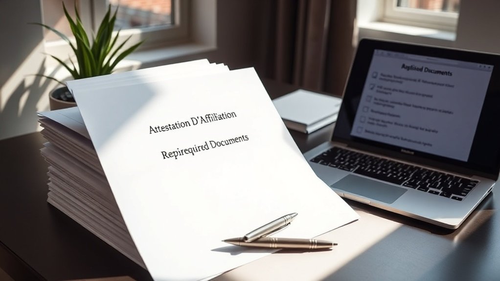 documents requis pour la demande