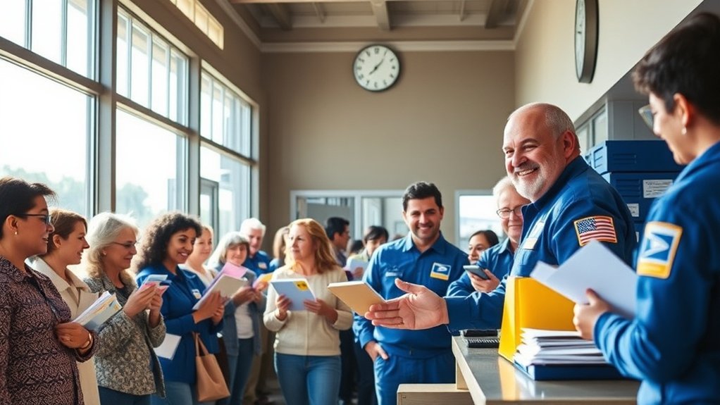 visites d'assistance postale en personne