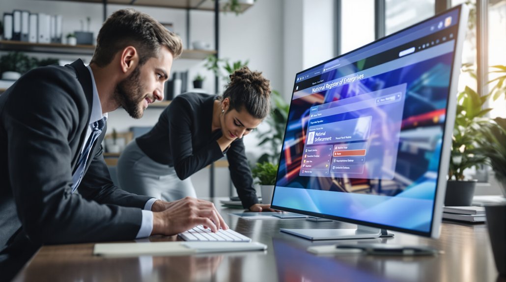 accès au registre national des entreprises
