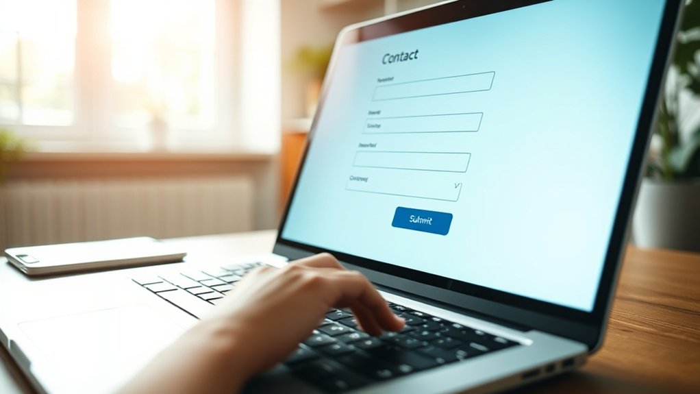 soumission de formulaire de contact en ligne