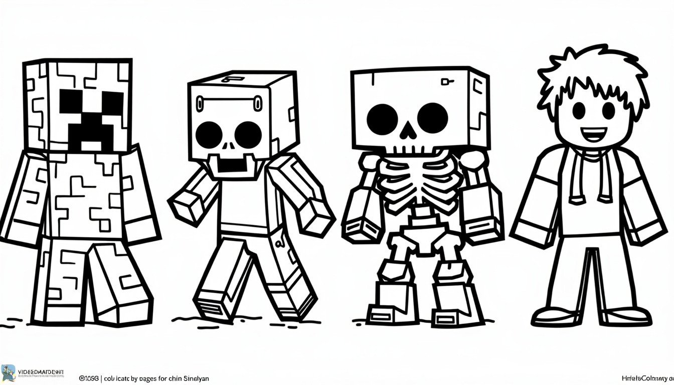téléchargez et imprimez des coloriages minecraft adaptés aux petits et grands fans du célèbre jeu vidéo pour des heures de créativité et de plaisir.
