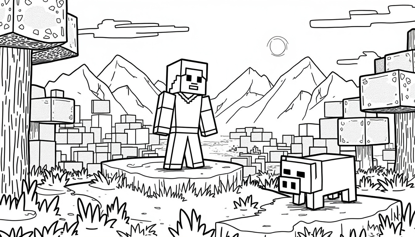 téléchargez et imprimez des coloriages minecraft adaptés aux petits et grands fans, pour des heures de créativité et de fun autour de votre jeu préféré.