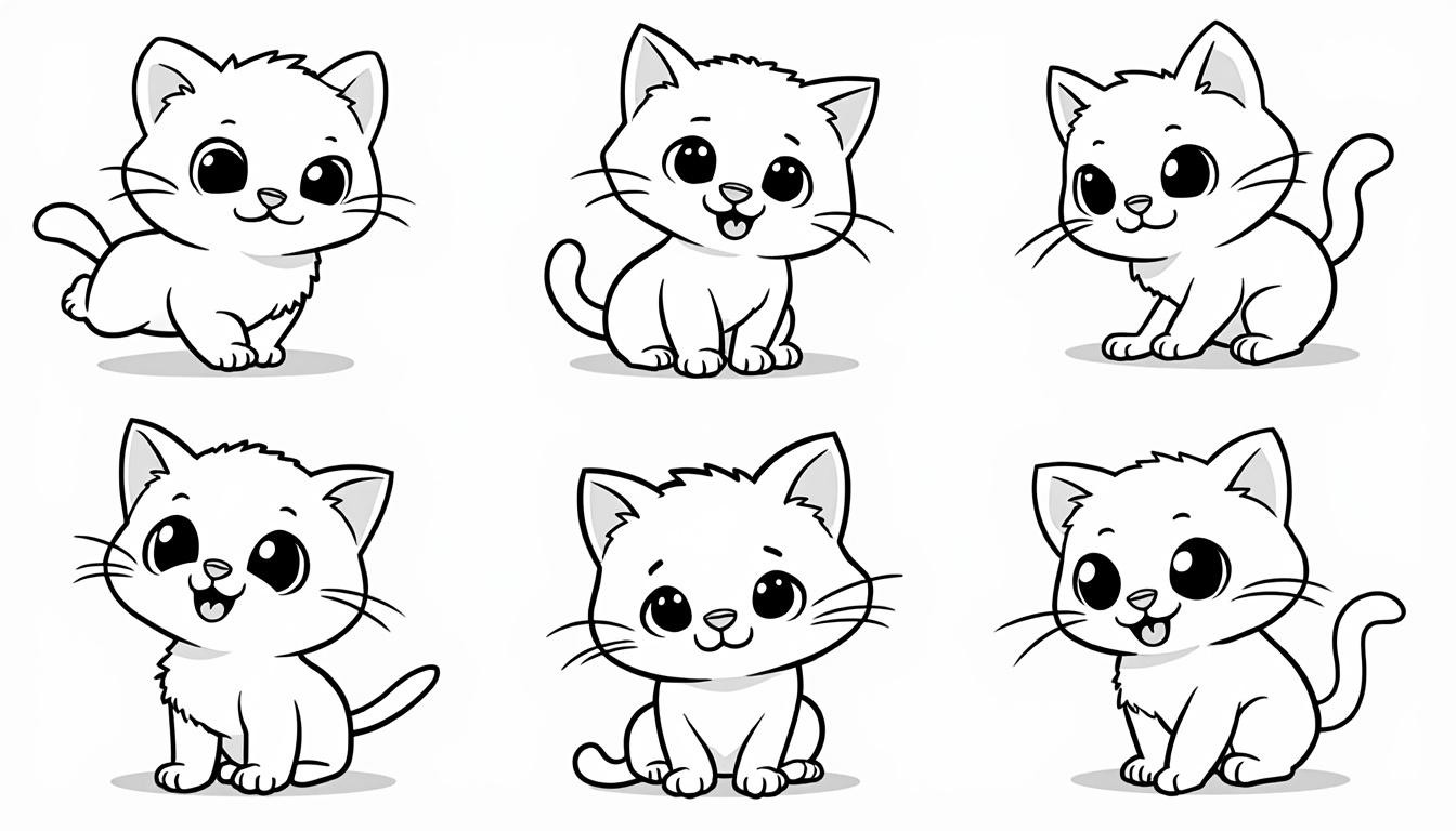 découvrez une sélection de coloriages de chatons gratuits à imprimer, parfaits pour amuser les enfants et stimuler leur créativité.