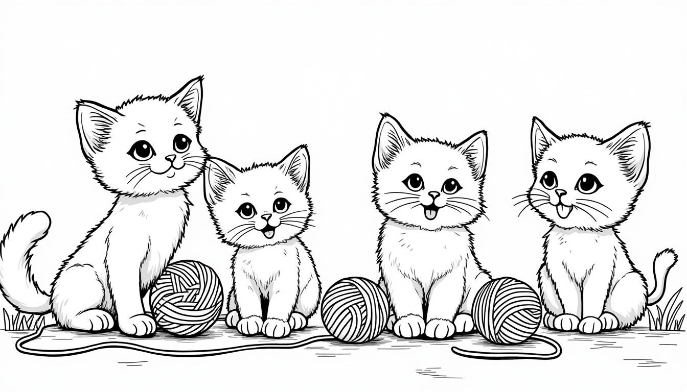 téléchargez et imprimez des coloriages de chatons gratuits, parfaits pour divertir et amuser les enfants tout en développant leur créativité.