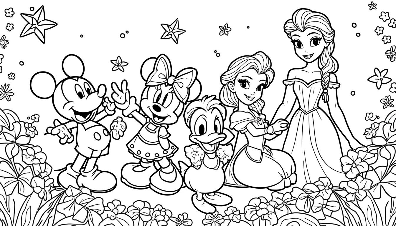 découvrez notre sélection de coloriages disney à imprimer avec vos personnages préférés. des idées amusantes pour toute la famille à colorier et partager ensemble !