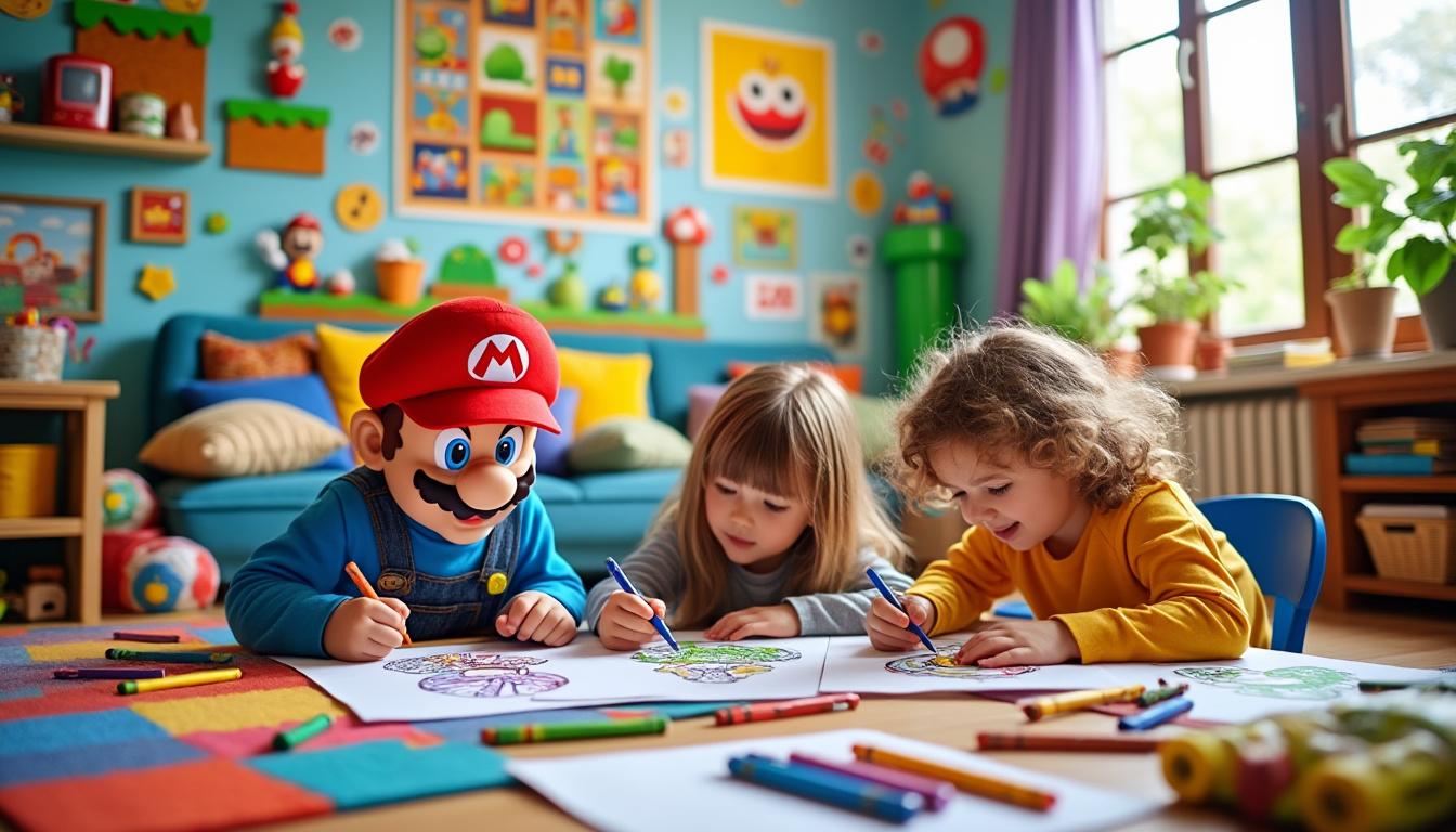 téléchargez et imprimez des coloriages mario pour divertir les enfants avec leurs personnages préférés et stimuler leur créativité.