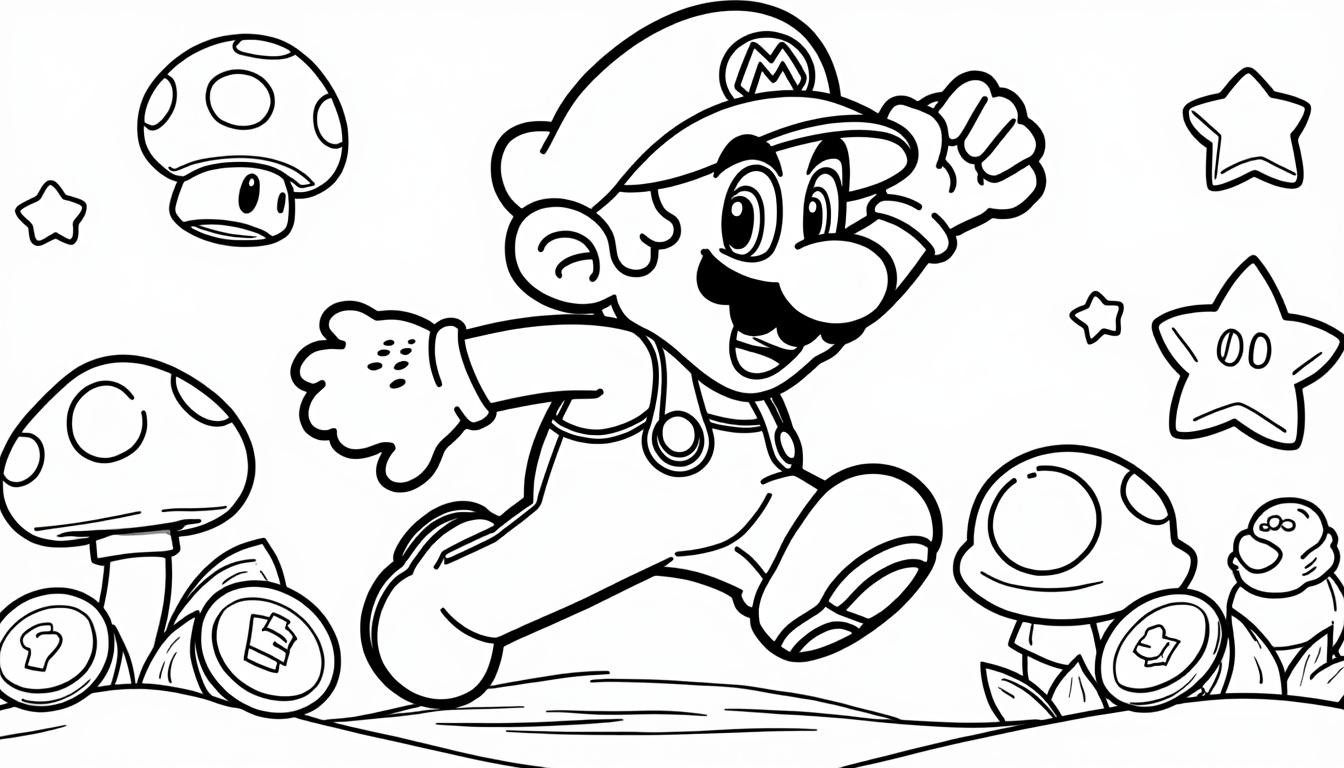 découvrez des coloriages mario à imprimer gratuitement pour amuser et divertir les enfants pendant des heures de plaisir créatif.