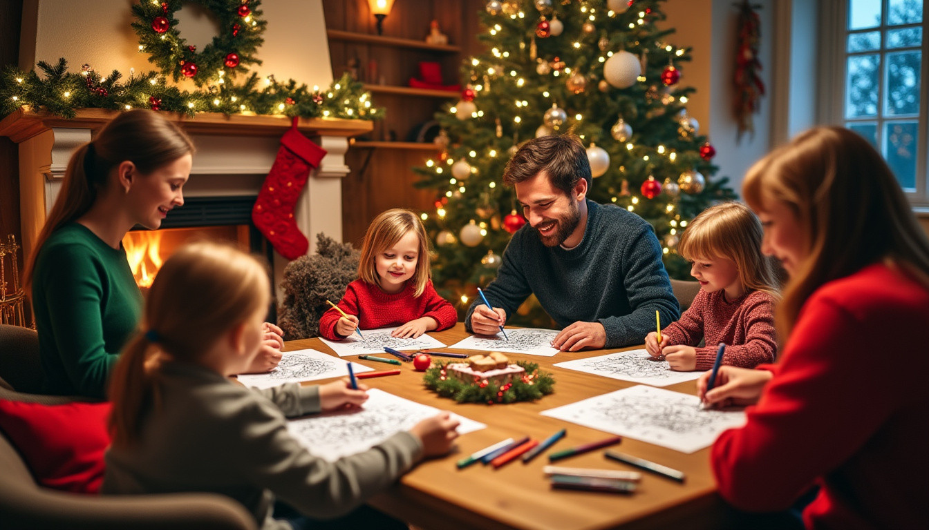 découvrez des coloriages de noël à imprimer pour partager un moment festif et créatif en famille durant les fêtes.