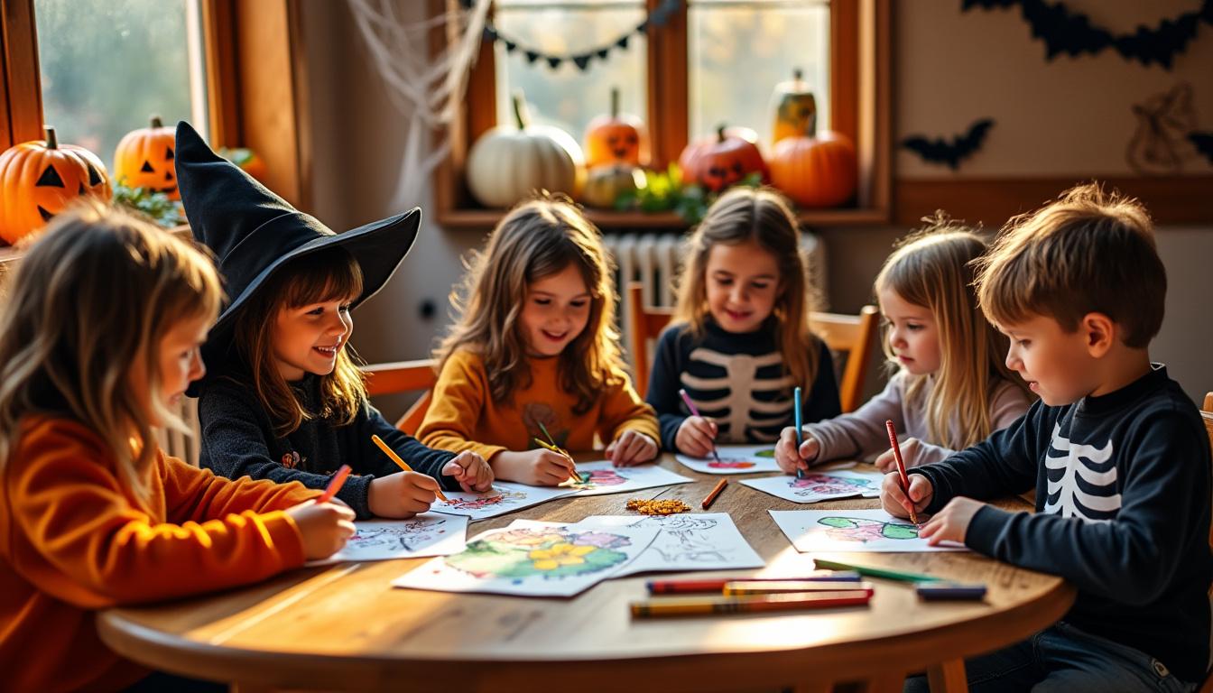 découvrez des dessins d'halloween à imprimer, simples et amusants, parfaits pour divertir les enfants et stimuler leur créativité pendant les fêtes.